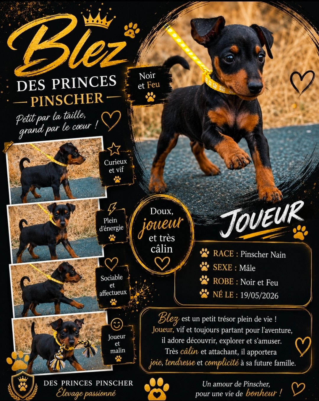 des Princes Pinscher - Chiots disponibles - Pinscher nain