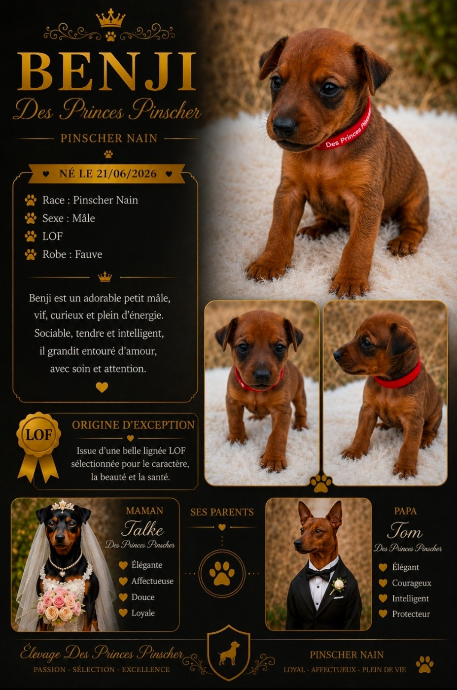 des Princes Pinscher - Chiots disponibles - Pinscher nain
