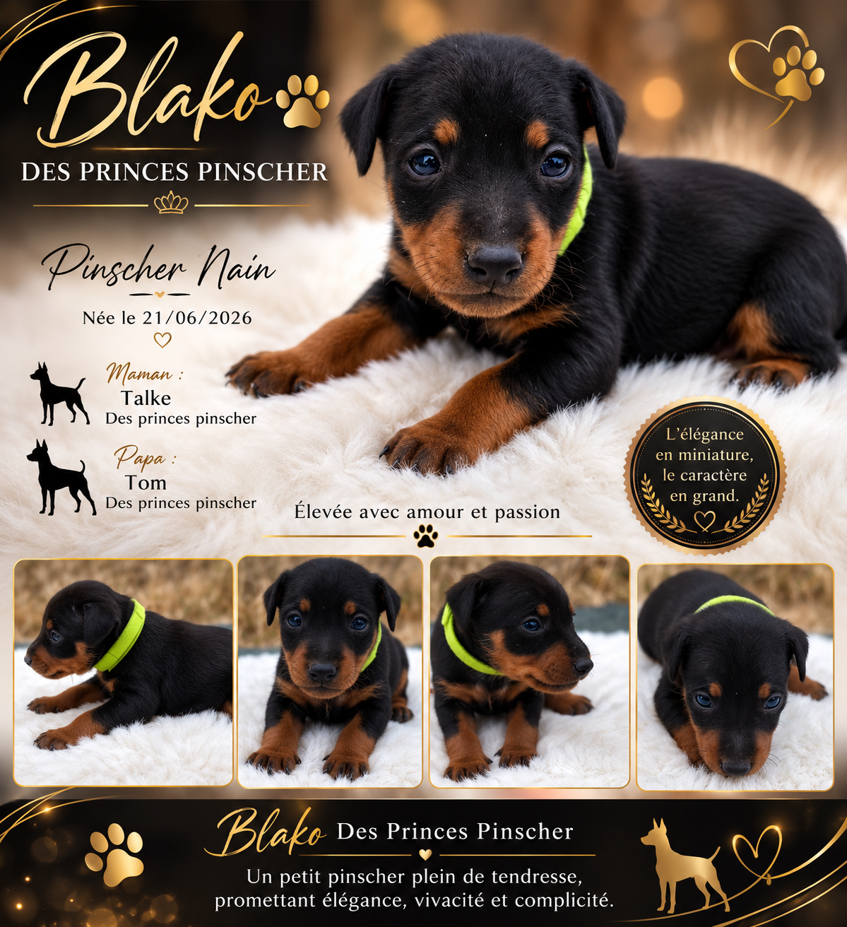 des Princes Pinscher - Chiots disponibles - Pinscher nain