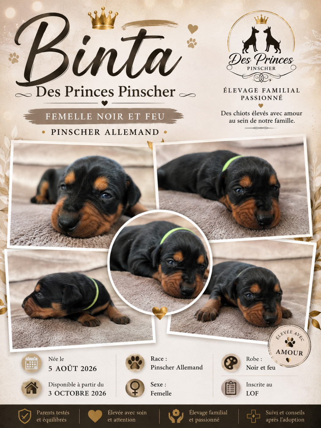 des Princes Pinscher - Chiots disponibles - Pinscher Allemand